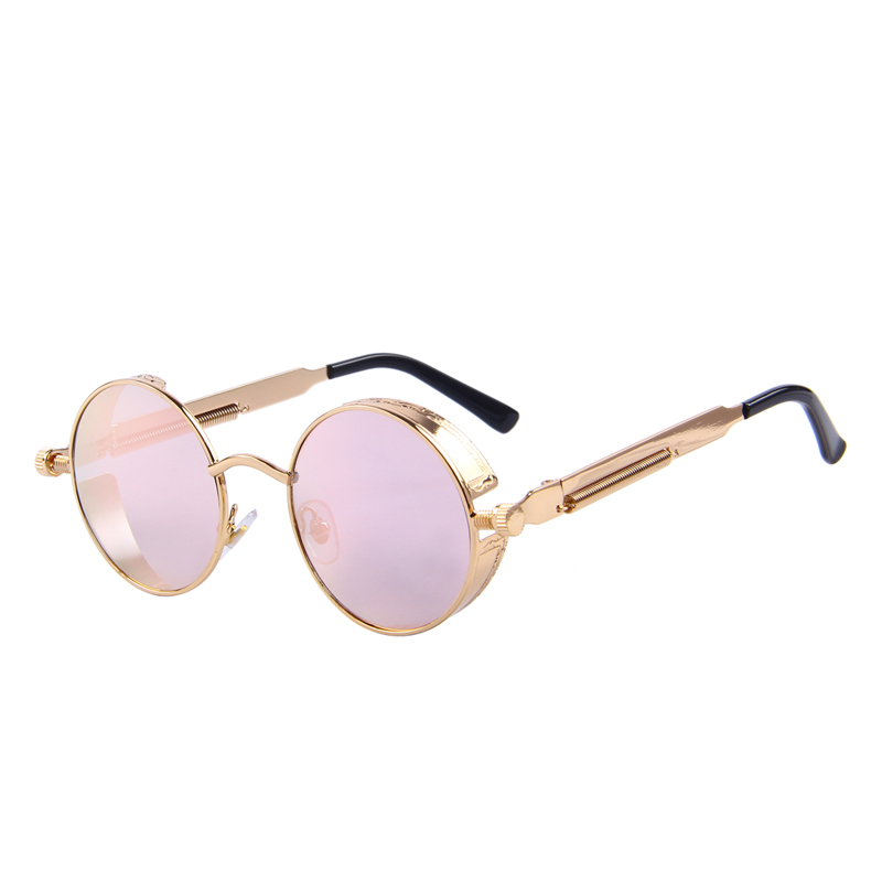 Vintage Steampunk Round Womens Sunglasses