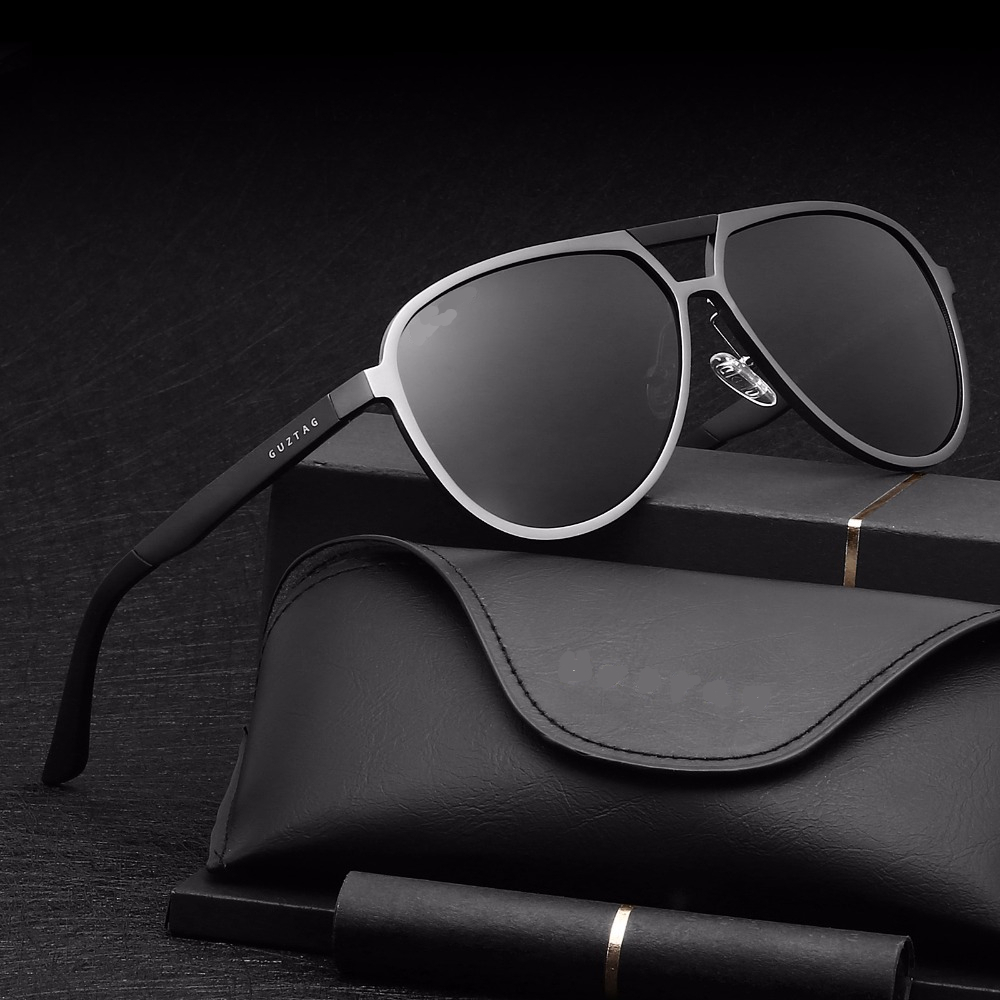 Stylish Men's Classic Aluminum Sunglasses for Comfort